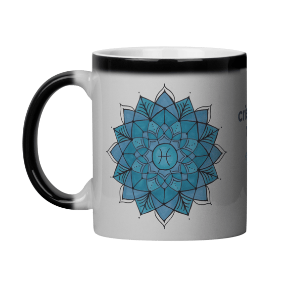 Caneca Mágica Mandala Signo de Peixes - 