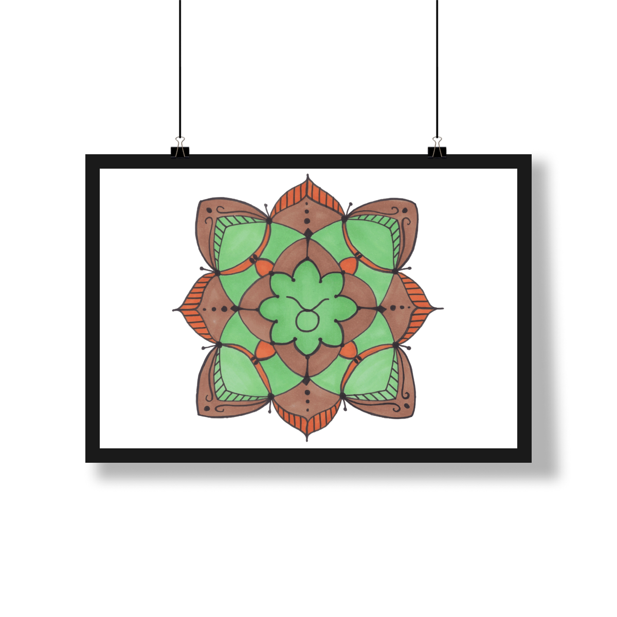 Nome do produto: Pôster Mandala Signo de Touro - Paisagem