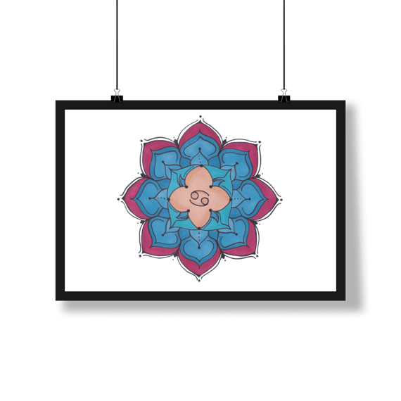 Pôster Mandala Signo de Câncer - Paisagem