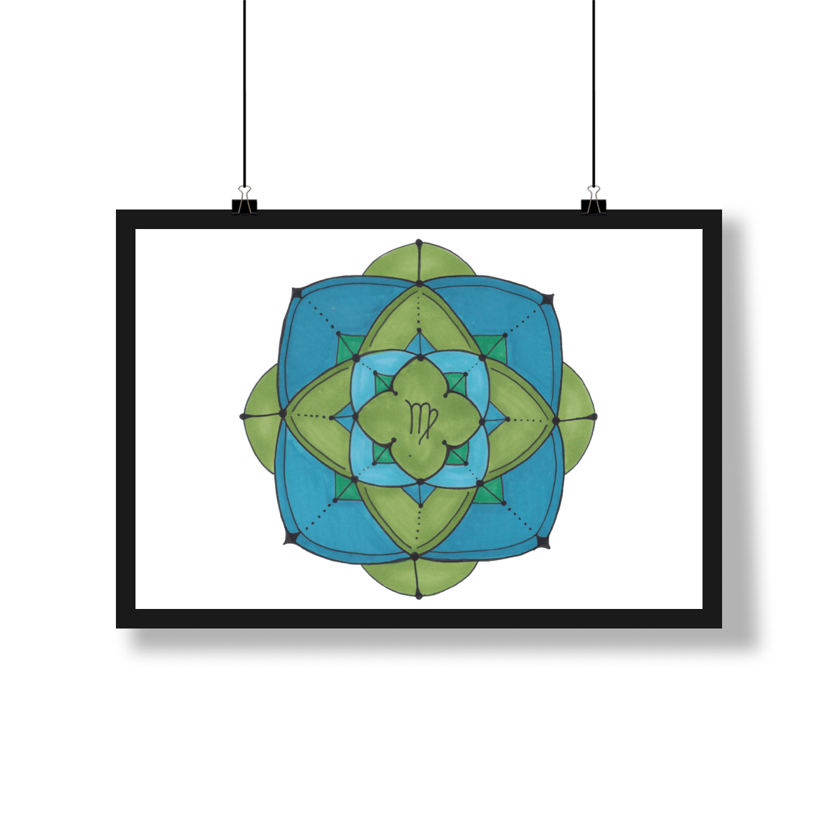Nome do produto: Pôster Mandala Signo de Virgem - Paisagem