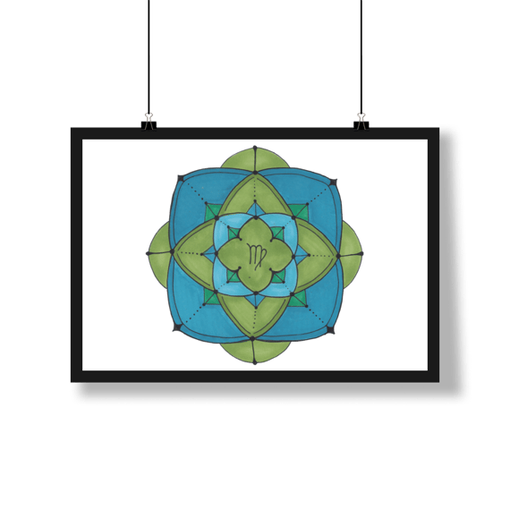 Pôster Mandala Signo de Virgem - Paisagem