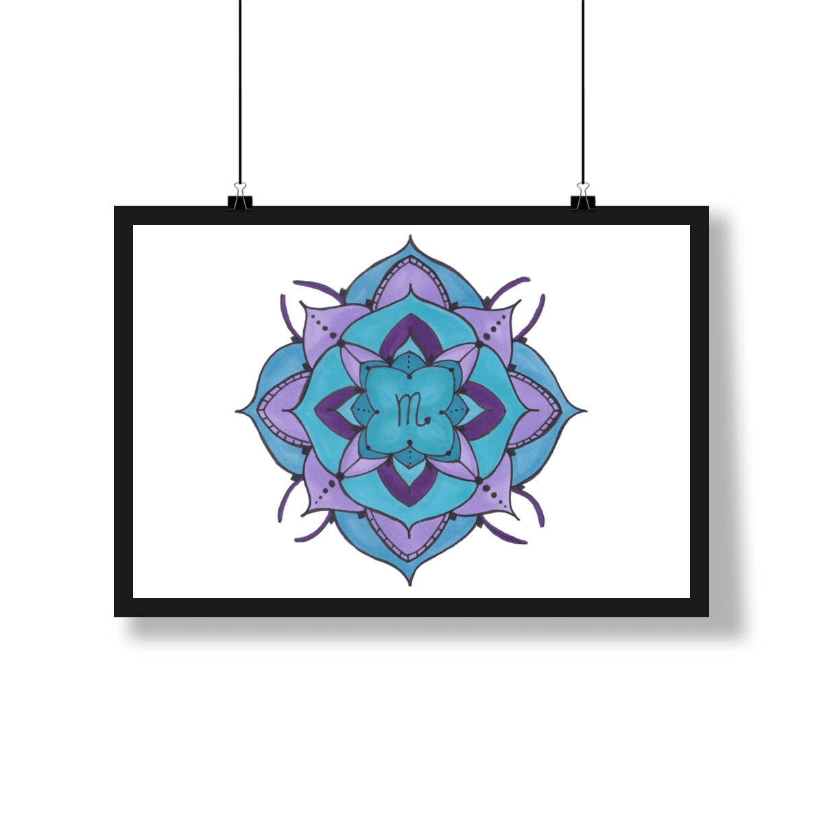 Nome do produto: Pôster Mandala Signo de Escorpião - Paisagem