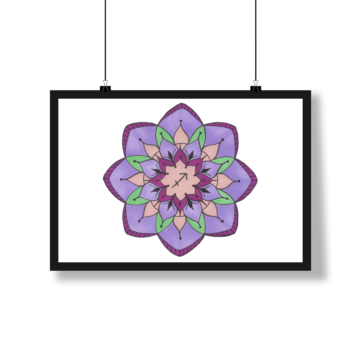 Nome do produto: Pôster Mandala Signo de Sagitário - Paisagem