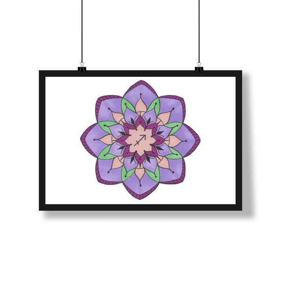 Pôster Mandala Signo de Sagitário - Paisagem