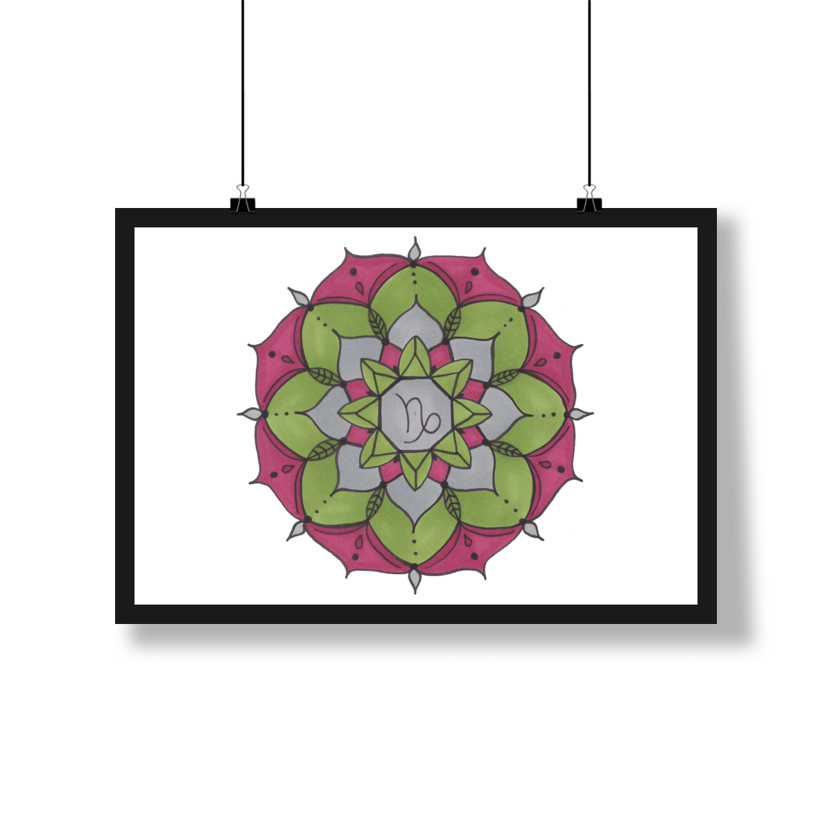Nome do produto: Pôster Mandala Signo de Capricórnio - Paisagem