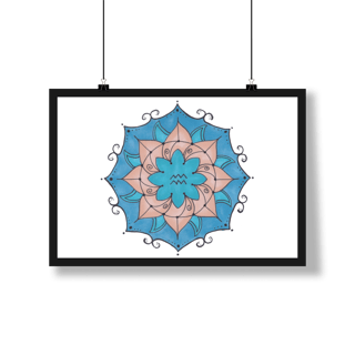 Nome do produto Pôster Mandala Signo de Aquário - Paisagem