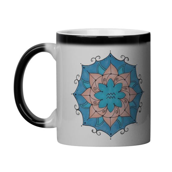 Caneca Mágica Mandala Signo de Aquário - 