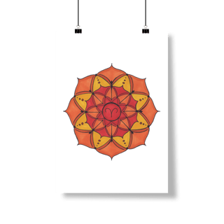 Nome do produto Pôster Mandala Signo de Áries - Retrato