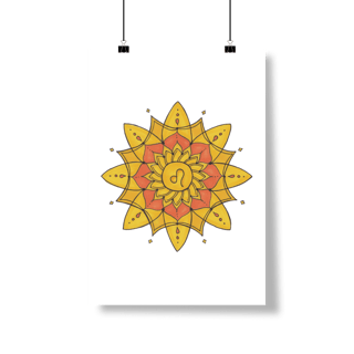 Nome do produto Pôster Mandala Signo de Leão - Retrato