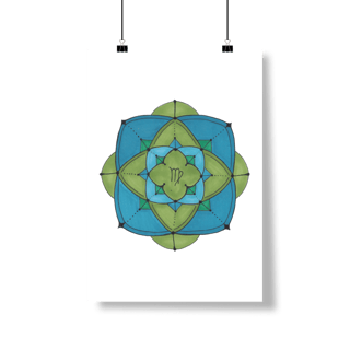 Nome do produto Pôster Mandala Signo de Virgem - Retrato