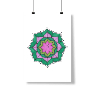 Nome do produto Pôster Mandala Signo de Libra - Retrato