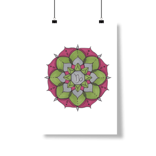 Nome do produto Pôster Mandala Signo de Capricórnio - Retrato