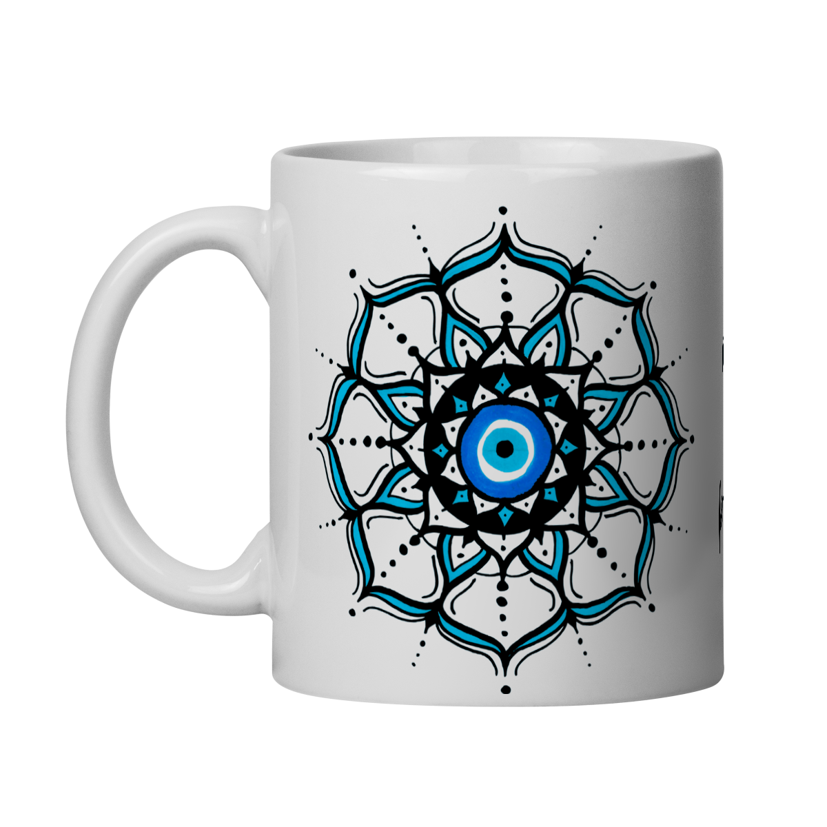 Nome do produto: Caneca Mandala Olho Grego – Círculo da Harmonia – O olho grego tá on, pode olhar à vontade