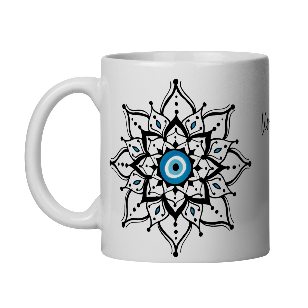 Nome do produto: Caneca Mandala Olho Grego – Escudo da Intuição – Livrai-me do mau olhado, mal amado e do bem disfarçado