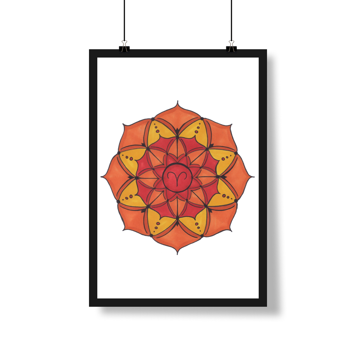 Nome do produto: Pôster Mandala Signo de Áries - Retrato