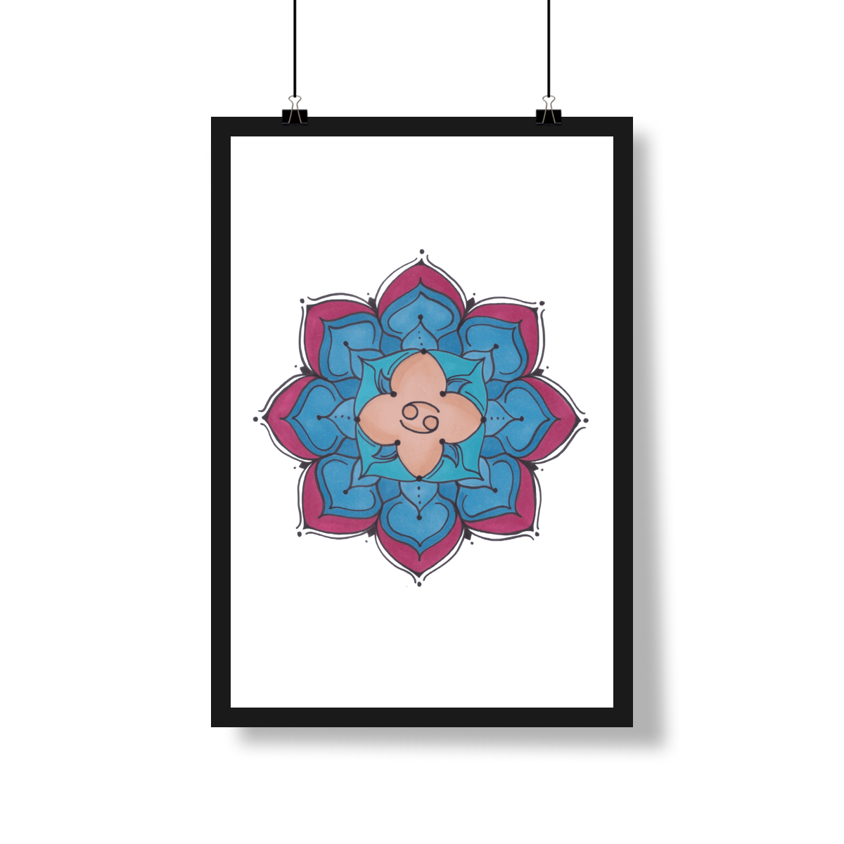 Nome do produto: Pôster Mandala Signo de Câncer - Retrato