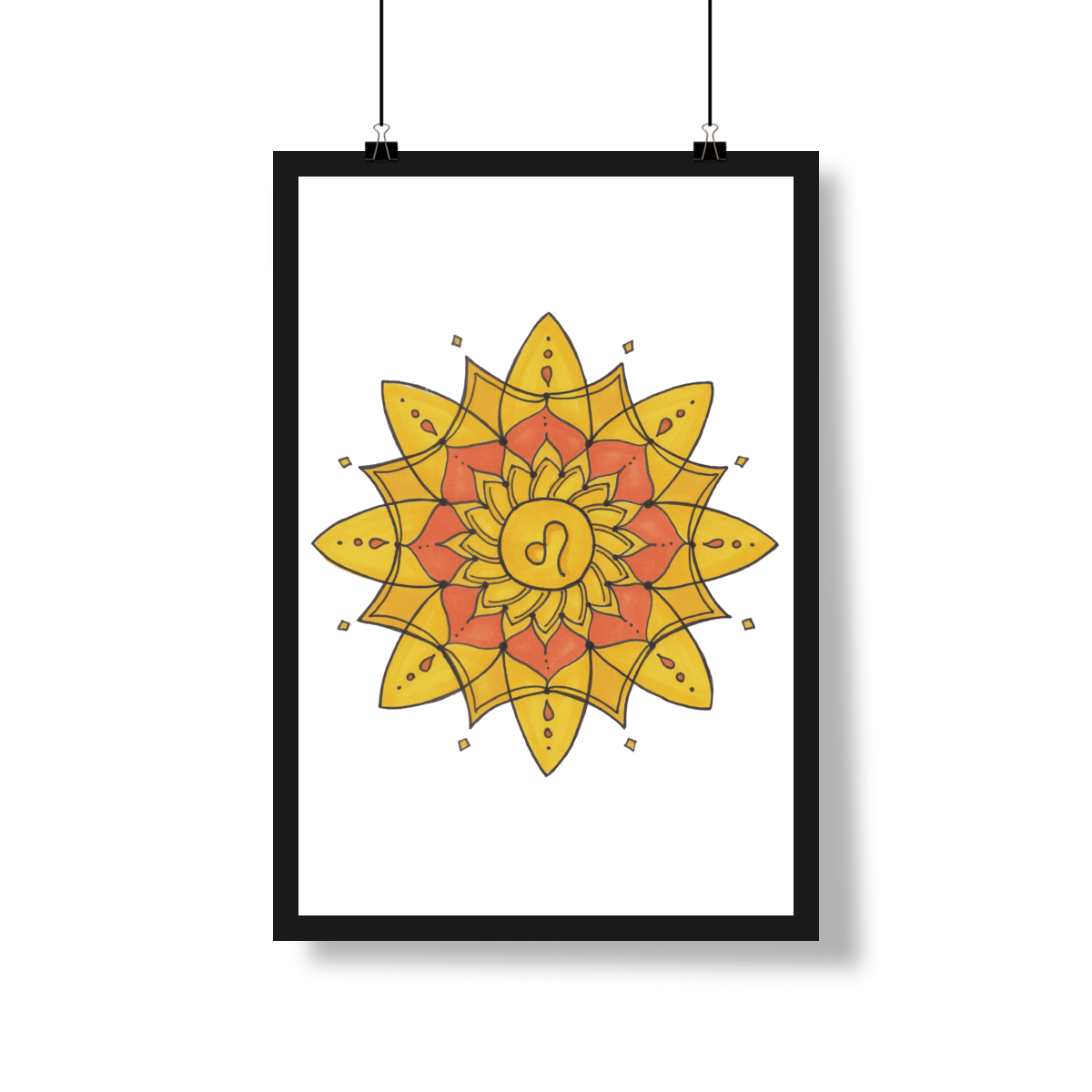 Nome do produto: Pôster Mandala Signo de Leão - Retrato