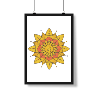 Pôster Mandala Signo de Leão - Retrato