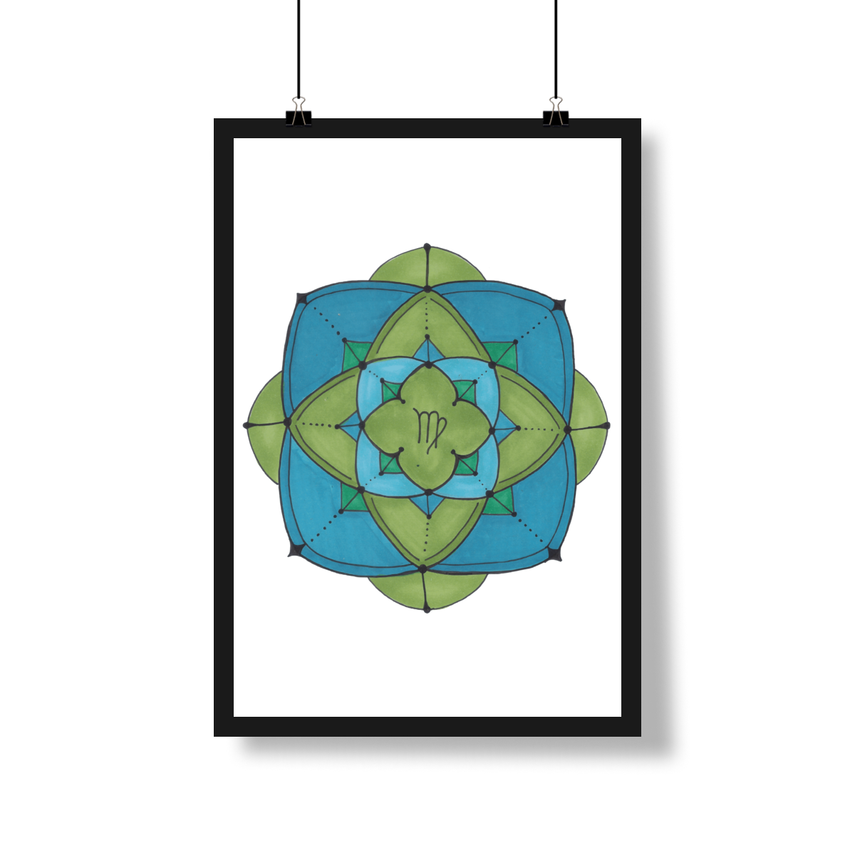 Nome do produto: Pôster Mandala Signo de Virgem - Retrato