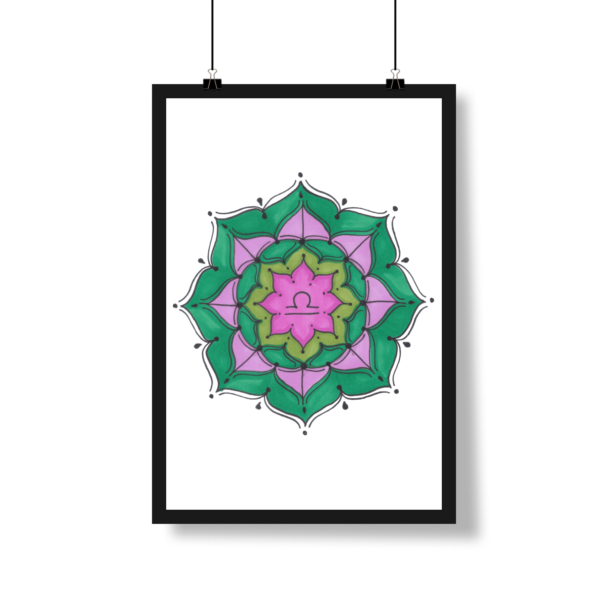 Nome do produto: Pôster Mandala Signo de Libra - Retrato