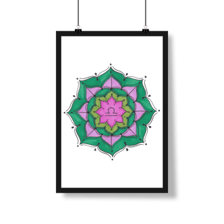 Pôster Mandala Signo de Libra - Retrato