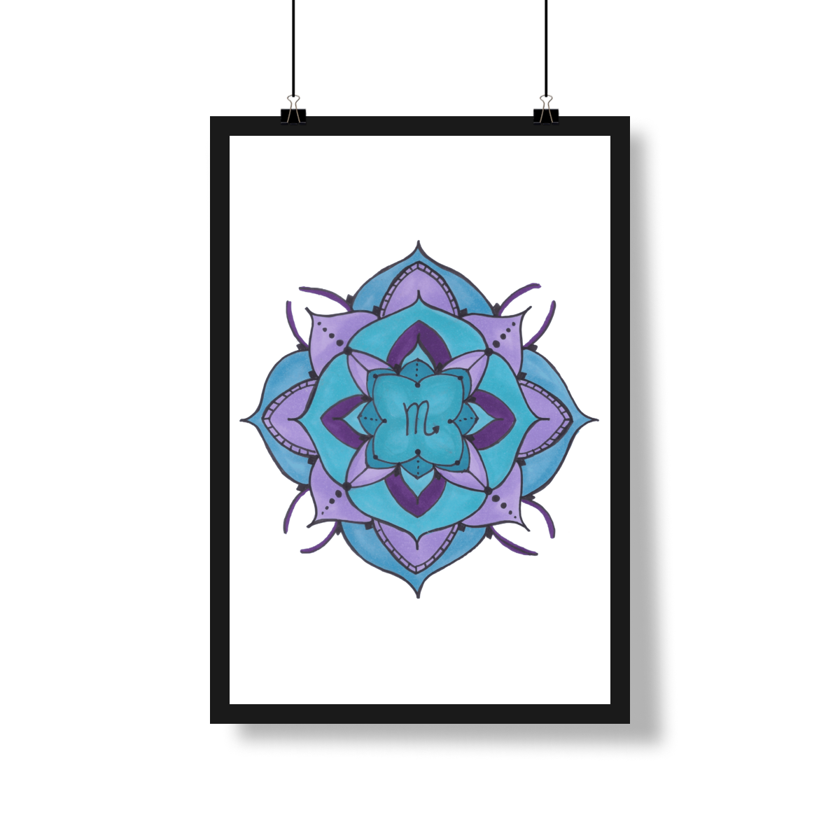 Nome do produto: Pôster Mandala Signo de Escorpião - Retrato