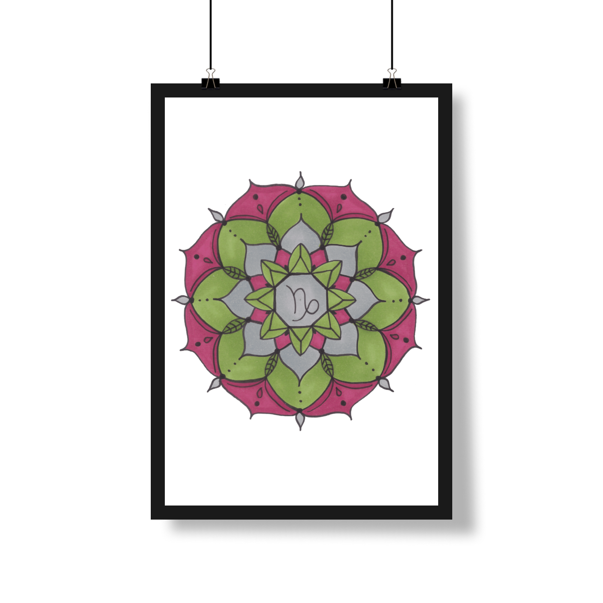 Nome do produto: Pôster Mandala Signo de Capricórnio - Retrato