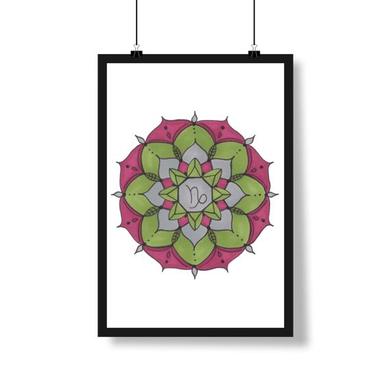 Pôster Mandala Signo de Capricórnio - Retrato