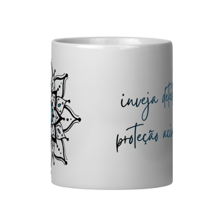 Nome do produto Caneca Mandala Olho Grego – Escudo da Intuição – Inveja detectada, proteção acionada