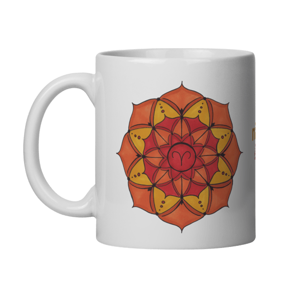 Caneca Mandala Signo de Áries - 