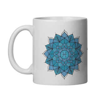 Nome do produto Caneca Mandala Signo de Peixes - 