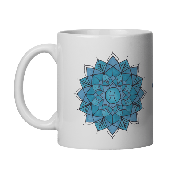 Caneca Mandala Signo de Peixes - 