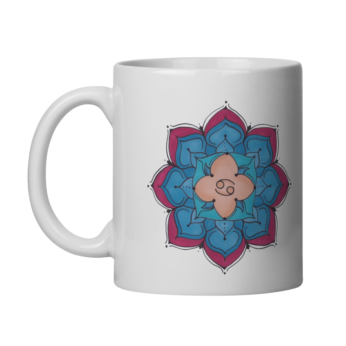 Nome do produto: Caneca Mandala Signo de Câncer - \