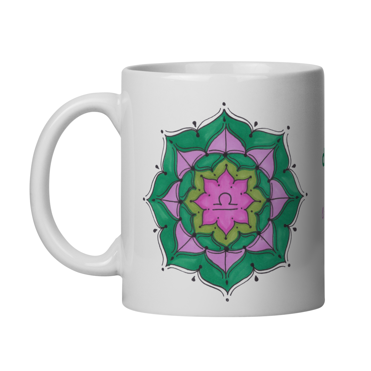 Nome do produto: Caneca Mandala Signo de Libra - \