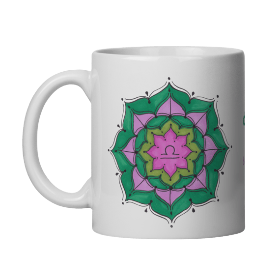 Caneca Mandala Signo de Libra - 