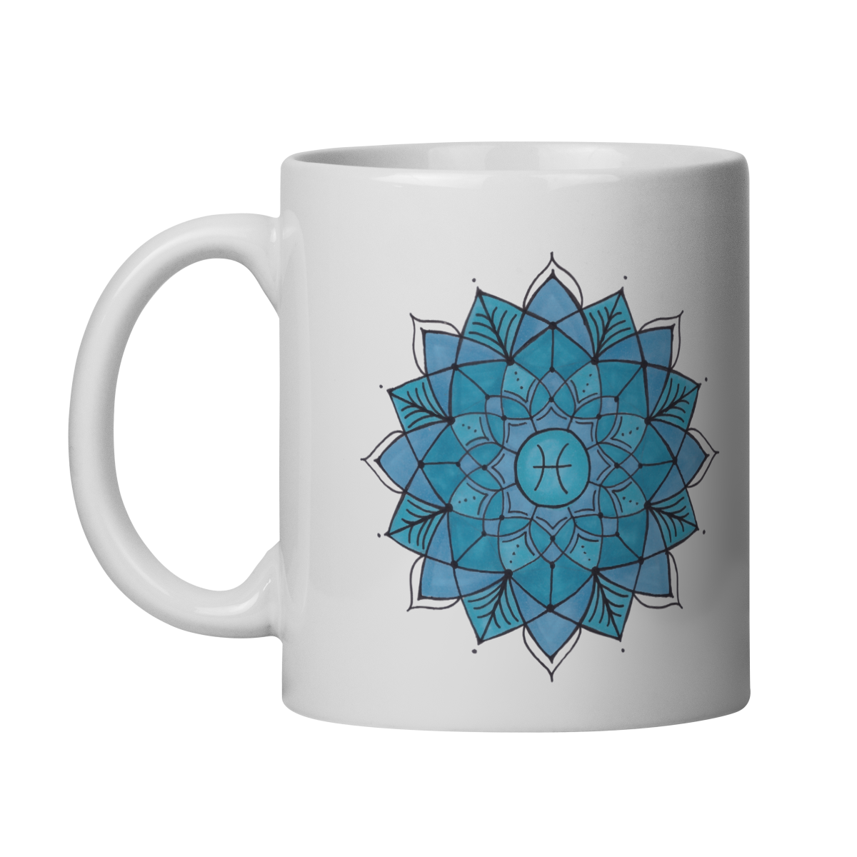Nome do produto: Caneca Mandala Signo de Peixes - \