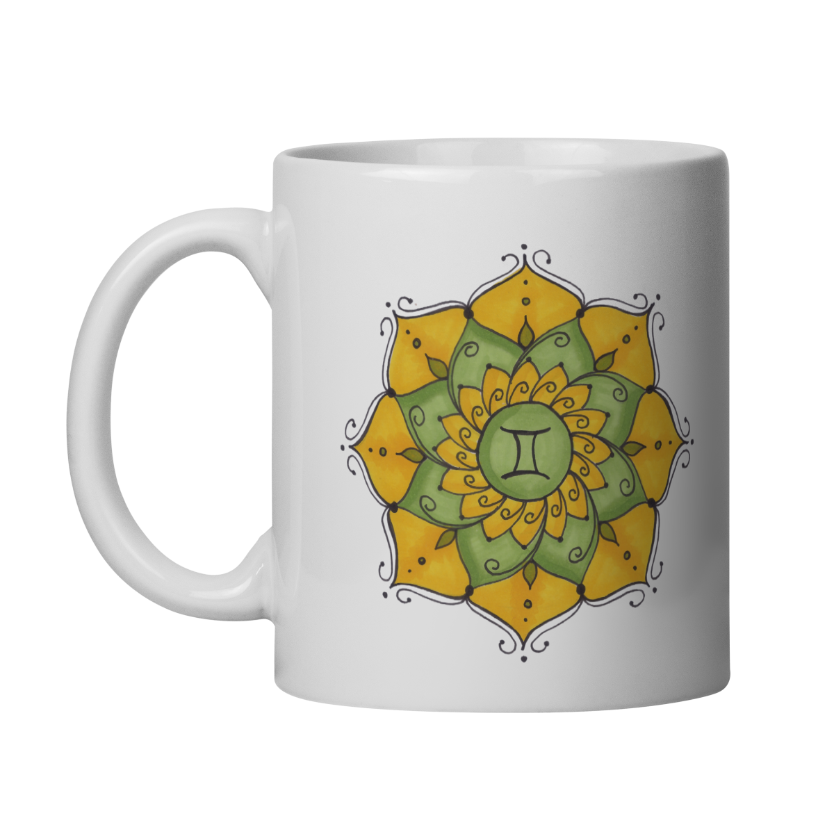 Nome do produto: Caneca Mandala Signo de Gêmeos - \