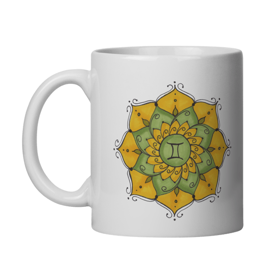 Caneca Mandala Signo de Gêmeos - 