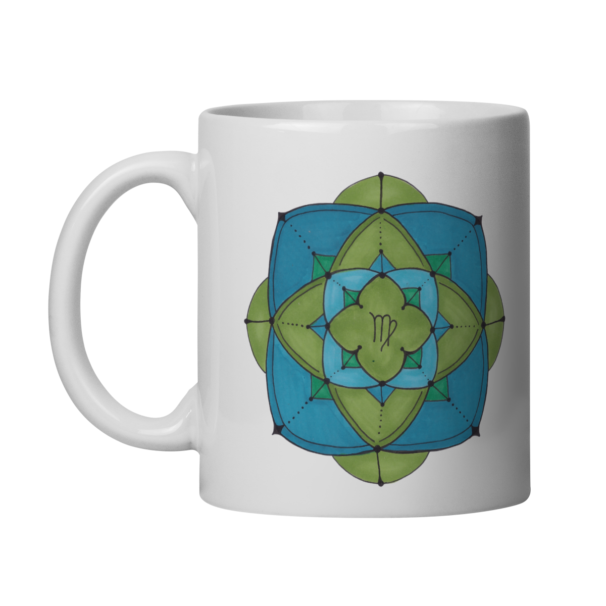 Nome do produto: Caneca Mandala Signo de Virgem - \