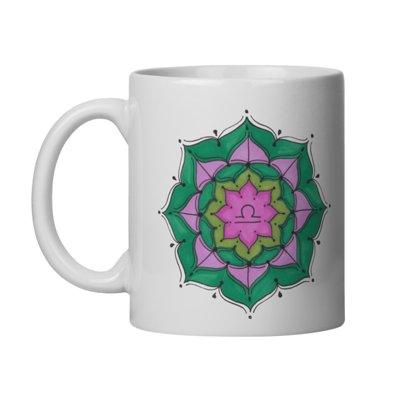 Caneca Mandala Signo de Libra - 