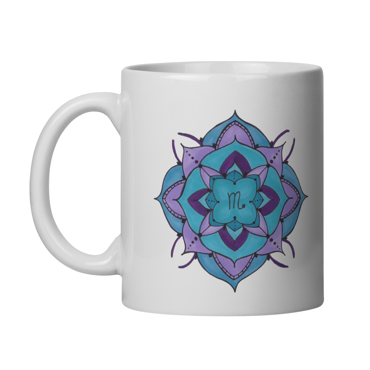Nome do produto: Caneca Mandala Signo de Escorpião - \