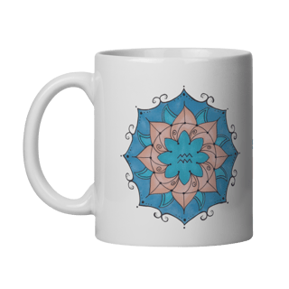 Nome do produto Caneca Mandala Signo de Aquário - 