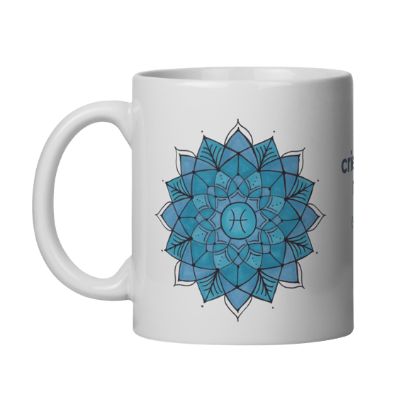 Caneca Mandala Signo de Peixes - 