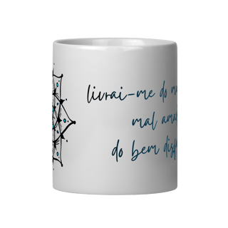 Nome do produto Caneca Mandala Olho Grego – Xô, Inveja! – Livrai-me do mau olhado, mal amado e do bem disfarçado