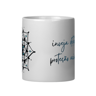 Nome do produto Caneca Mandala Olho Grego – Xô, Inveja! – Inveja detectada, proteção acionada