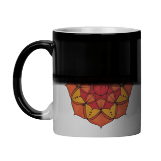 Nome do produto Caneca Mágica Mandala Signo de Áries - 