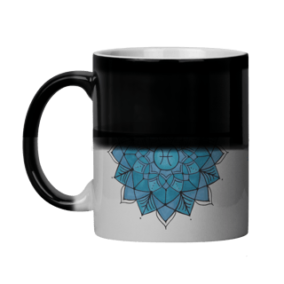 Nome do produto Caneca Mágica Mandala Signo de Peixes - 