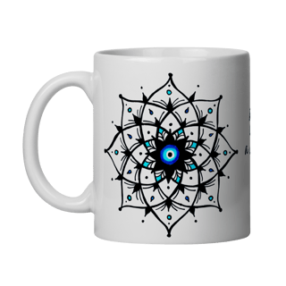 Caneca Mandala Olho Grego – Xô, Inveja! – Que volte em dobro a você tudo que a mim deseja