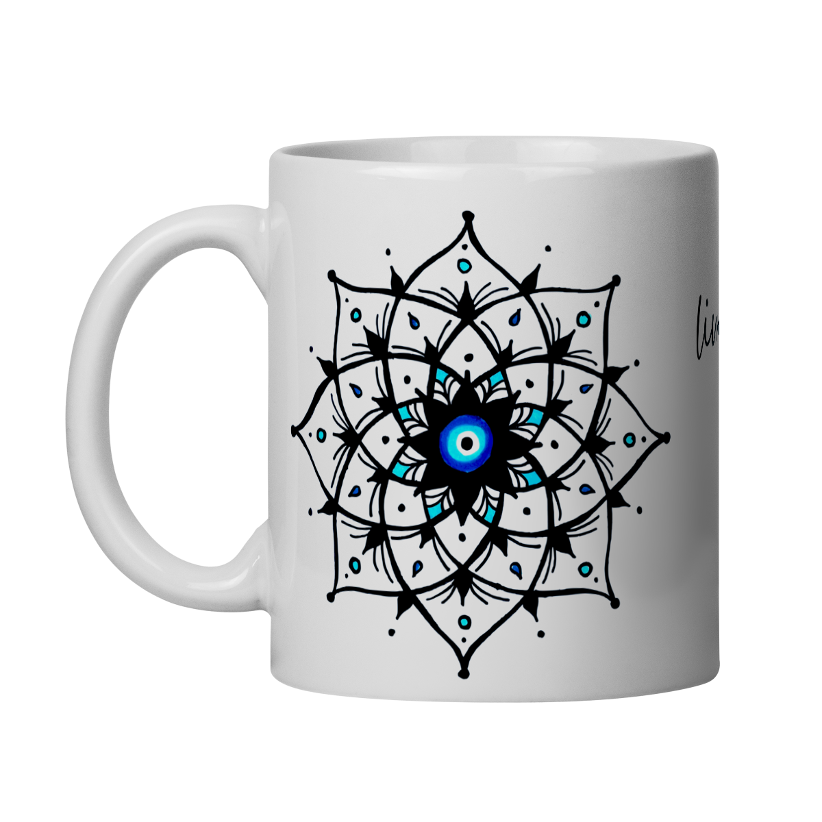 Nome do produto: Caneca Mandala Olho Grego – Xô, Inveja! – Livrai-me do mau olhado, mal amado e do bem disfarçado
