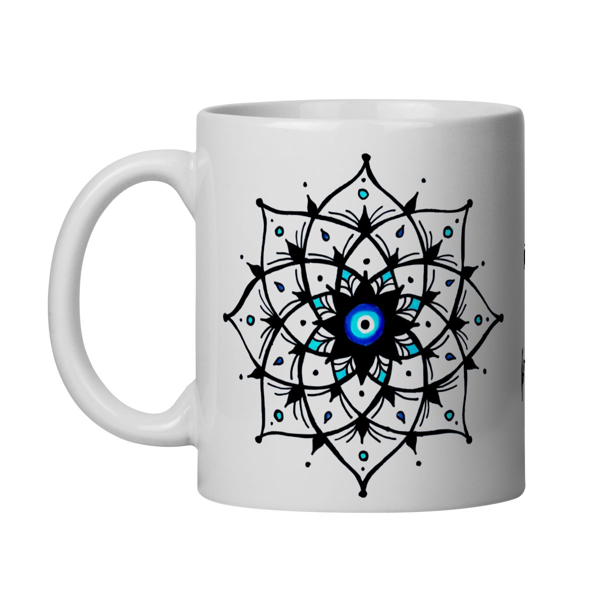 Nome do produto: Caneca Mandala Olho Grego – Xô, Inveja! – O olho grego tá on, pode olhar à vontade